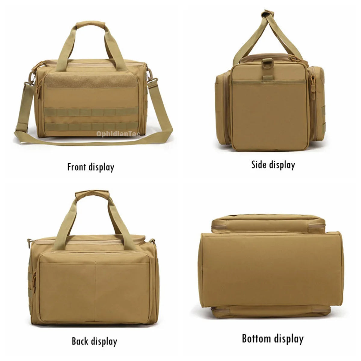 Range Bag – Outdoor Hunting & Shooting Training Molle Gun Bag, Large Capacity Handbag for Climbing, Hiking & Camping