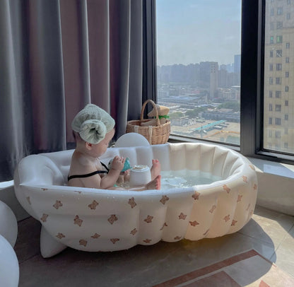 Animal Baby Inflatable Bathtub – Portable Outdoor Swimming Pool for Newborns & Kids