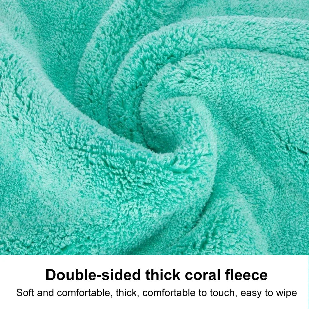 Portable 1200GSM Super Soft Microfiber Car Drying Towel – Ultra Absorbent Premium Wash Cloth