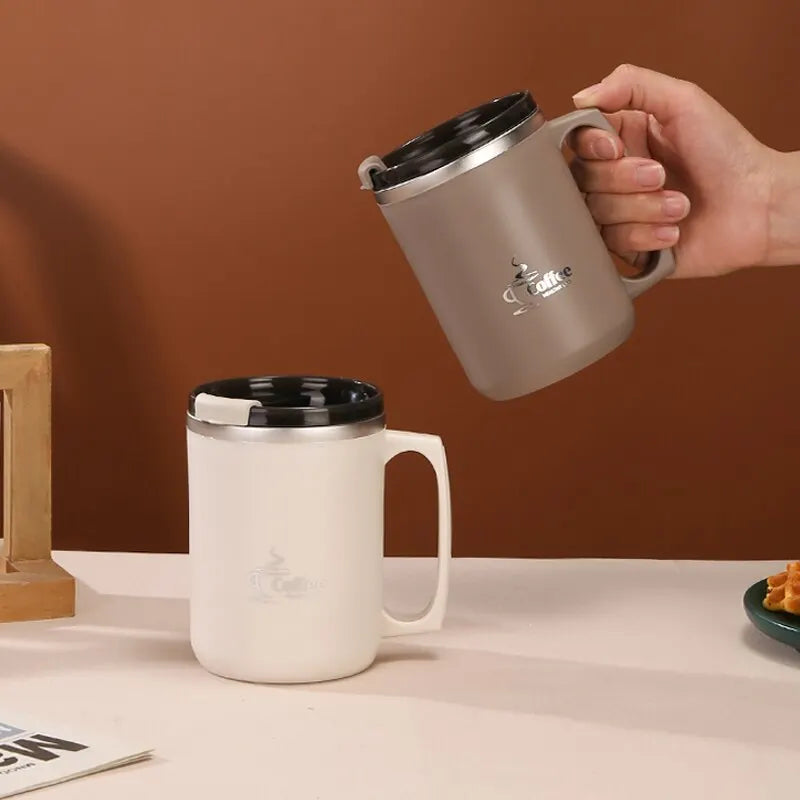 Milk Coffee Cup – Stainless Steel Double Wall Thermal Insulated Water Cup and Mug – Metal Coffee Mug
