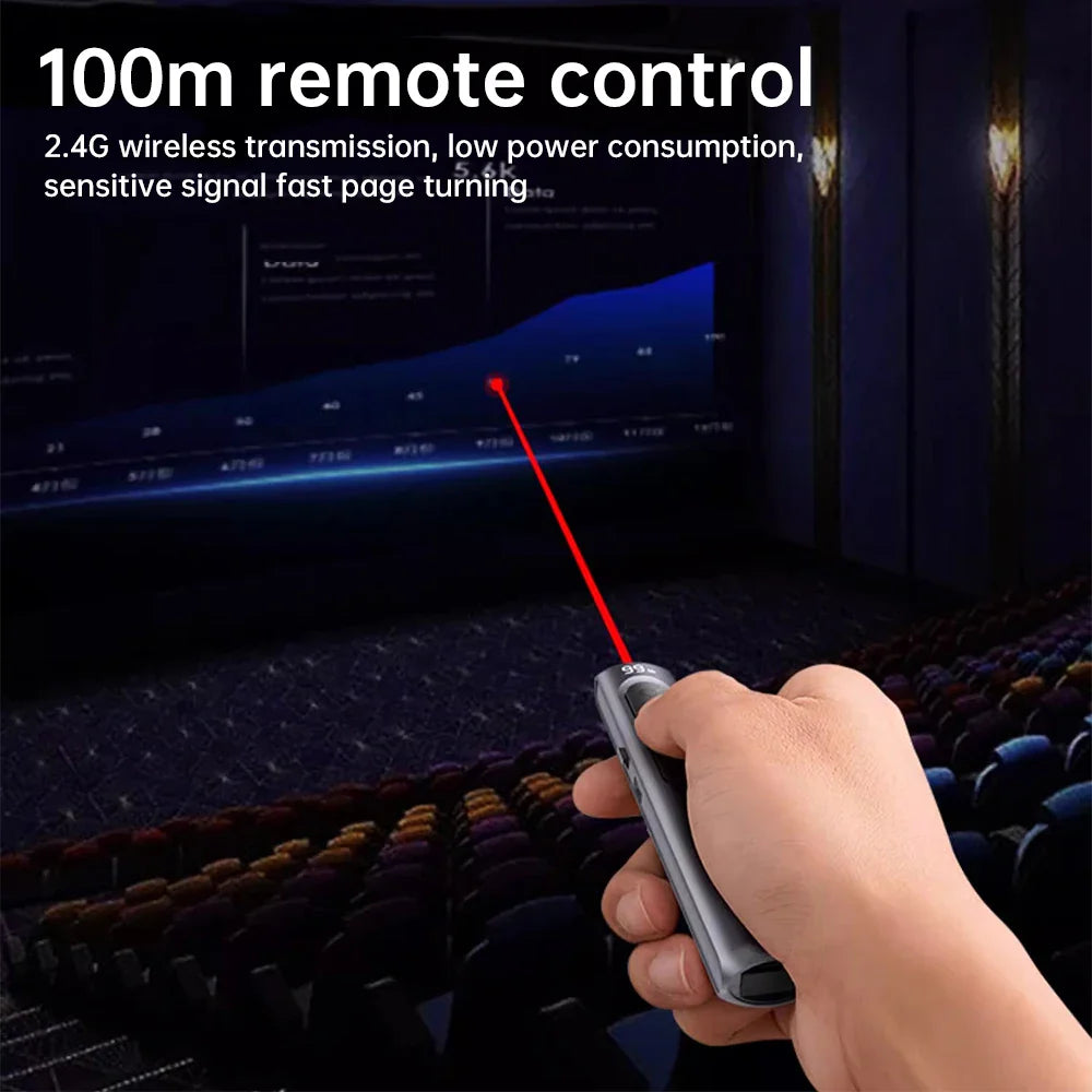 Wireless Remote Control Page Turner – Rechargeable Digital Display Clicker with Volume Controller