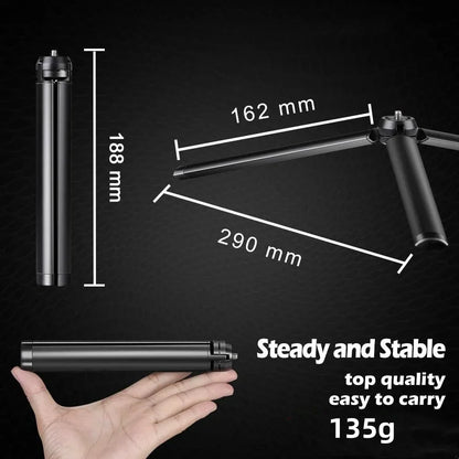 Aluminum Alloy Mini Tripod Stand for DJI, Zhiyun, Feiyu Gimbals & DSLR Cameras, Handheld Monopod Stabilizer