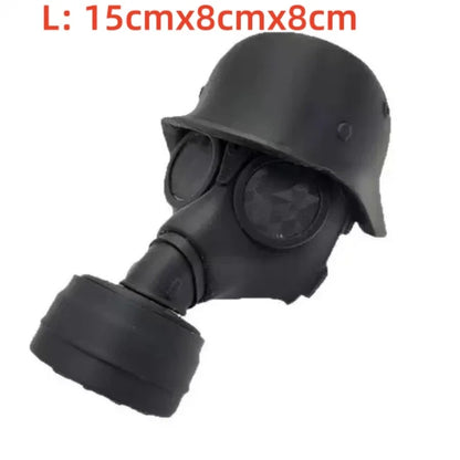 Steel Helmet Trailer Hitch Cover - Gas Mask Style Receiver Tube Protector for Rust Prevention