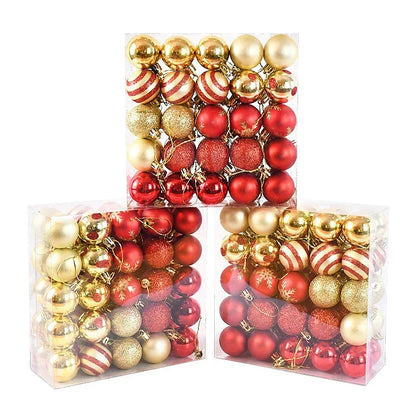 50PCS Christmas Tree Ornaments – Hanging Balls Baubles for Xmas 2025 Home Decor & 2026 New Year Gifts