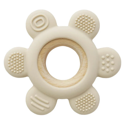Baby Silicone Teether Necklace - Rudder Shape BPA Free Sensory Chewing Toy for Infant Teething Relief