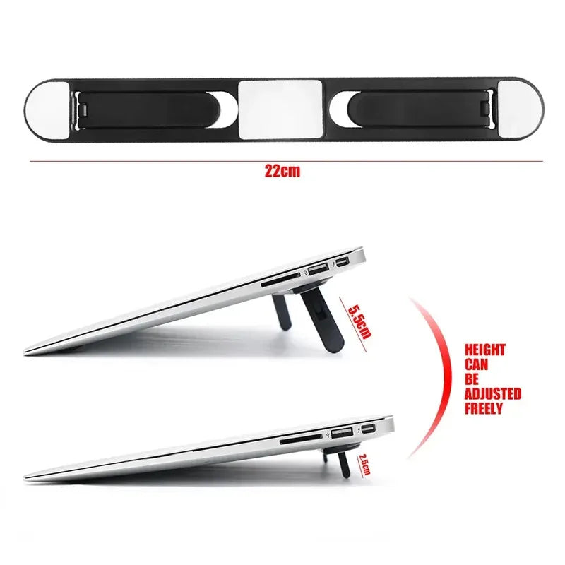 Universal Laptop Riser Stand – Adjustable Cooling Bracket for MacBook, Lenovo, Samsung & Notebook Computers