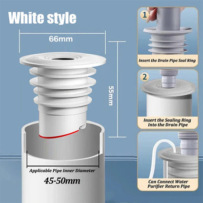 Silicone Bathroom & Kitchen Sink Seal Ring – Anti-Odor, Leak-Proof Floor Drain & Washing Machine Pipe Connector