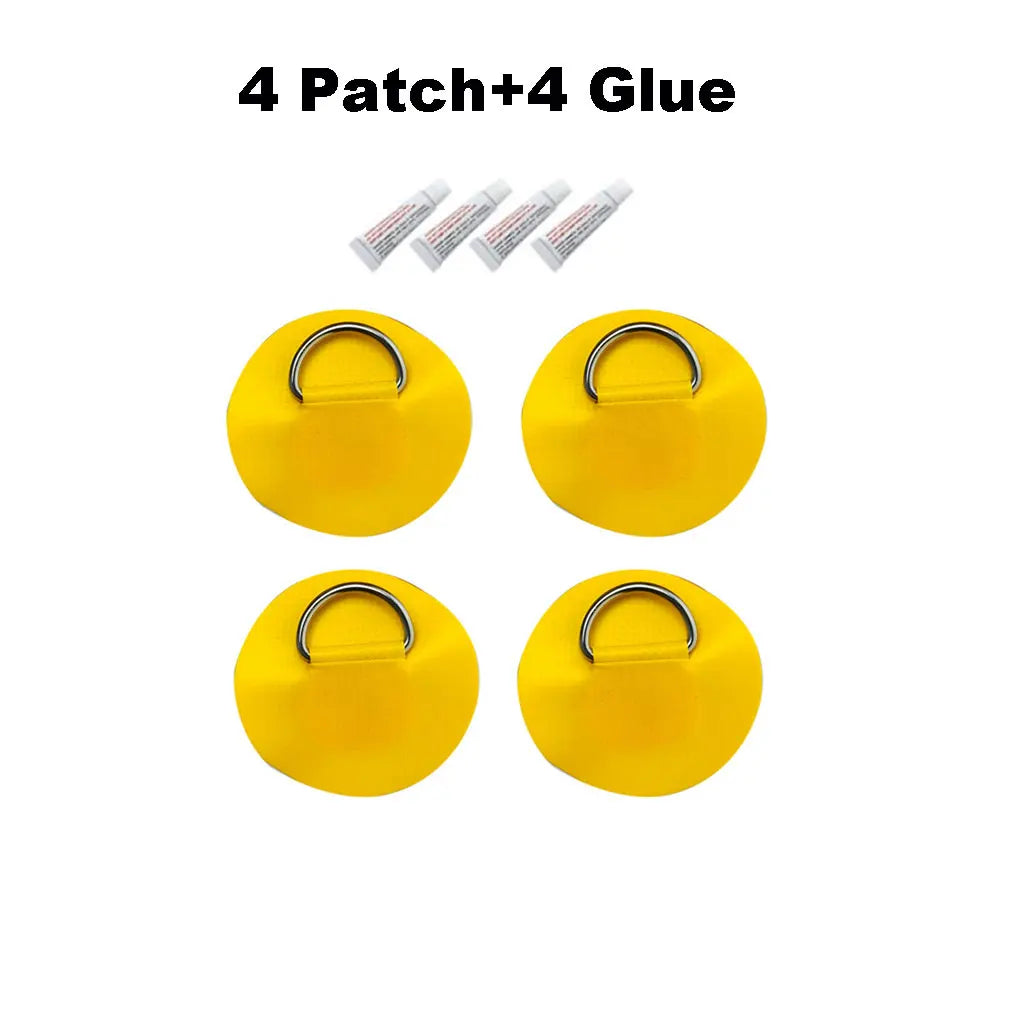 6.5CM D-Ring PVC Patch – Inflatable Boat, Kayak, SUP, Dinghy & Canoe Rope Ring Attachment
