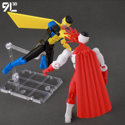 3D Printed Invincible 2.0 Superheroes Action Figures – Multi-Jointed Anime Toy Model Ornaments Gifts