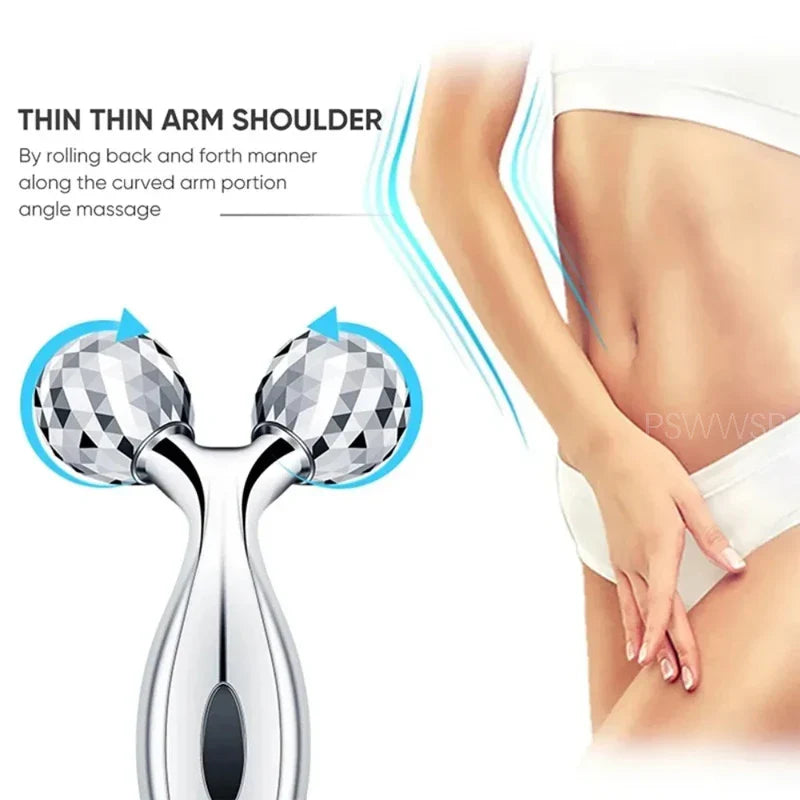 3D Facial Roller Massager — Manual Beauty Device for Muscle Lifting & Skin Care, for Women & Men