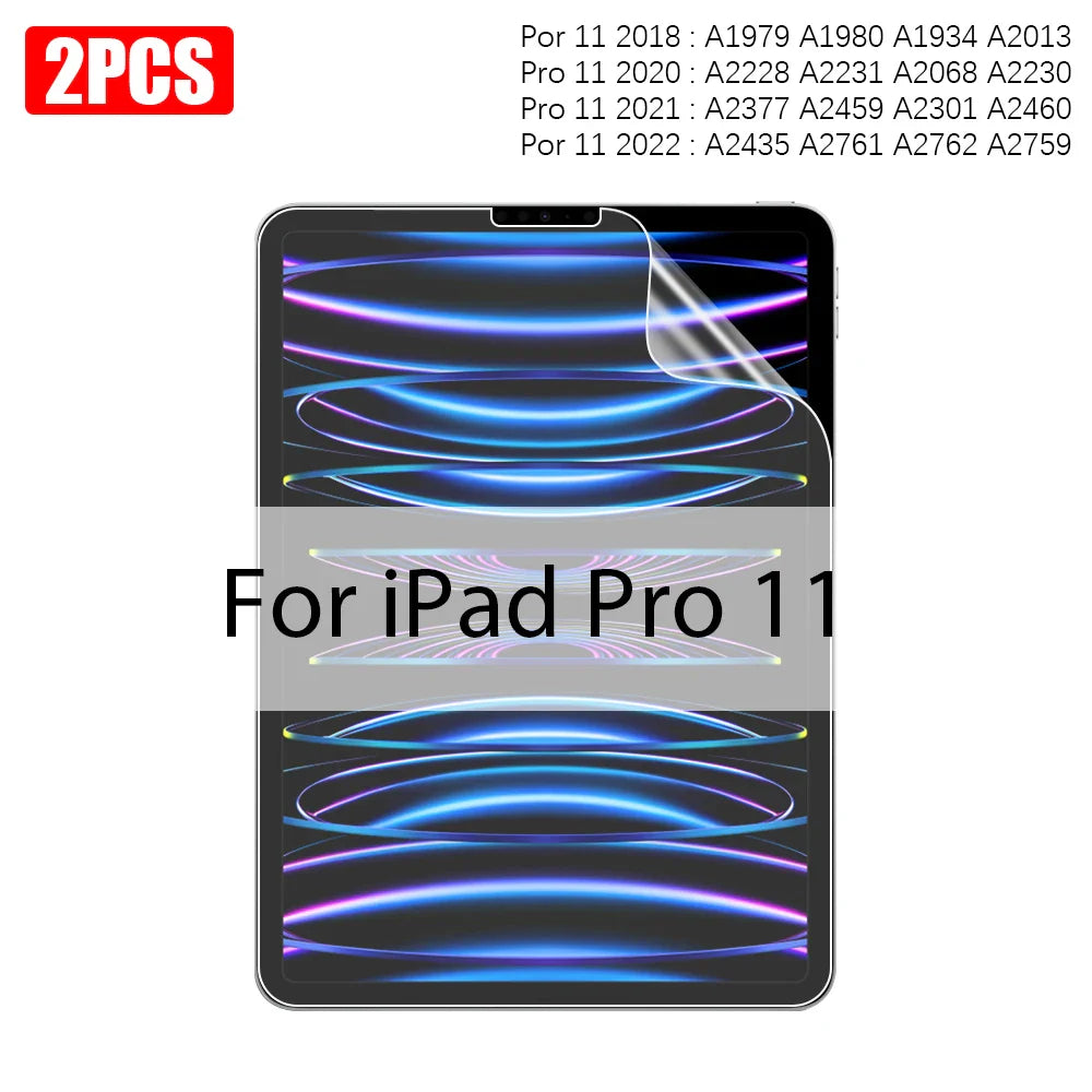 2PCS Paper-Like Screen Protector for iPad (10th Gen, Pro 11/12.9, Air 5/4, Mini 6, 7-9th Gen)