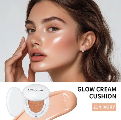 NEW Glow CC Cream Foundation Cushion – Waterproof, Long-Lasting Brightening Face Base Makeup for Women, Korean Cosmetics