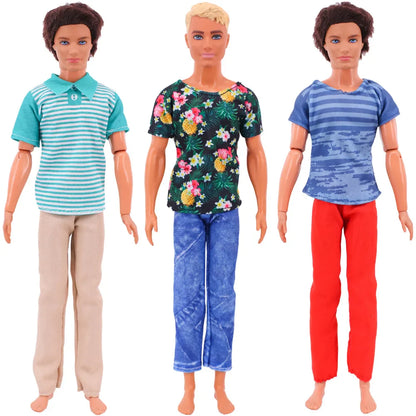 Ken Doll Accessories Set – Clothes, Shoes, Surfboard, Guitar, Violin & More for Kids Birthday Gift
