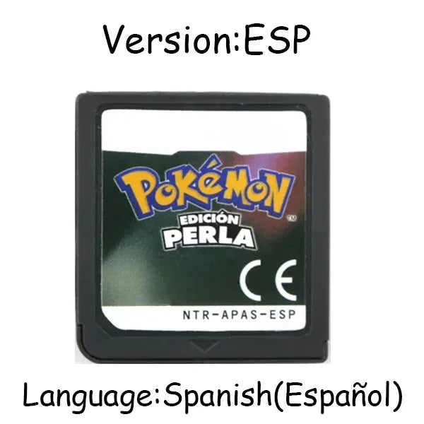 Pokemon Series DS Game Cartridge – Platinum, Pearl, Diamond, HeartGold, SoulSilver, Multilingual for NDS/3DS Consoles
