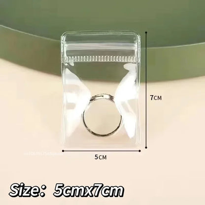 10–100PCS PVC Self-Sealing Zip Lock Bags — Thick Transparent Reclosable Pouches for Jewelry & Gift Storage
