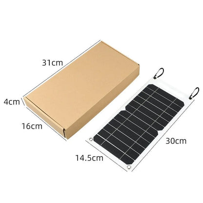 30W USB-C Waterproof Portable Solar Panel — 6.8V Outdoor Charger for Phones, Power Banks & Camping