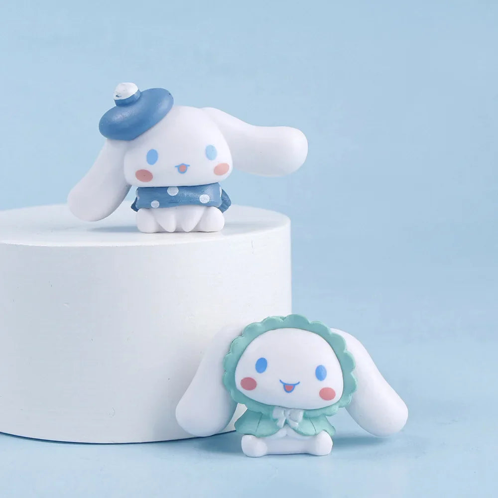 New 5pcs Sanrio Cinnamoroll Action Figures – Kawaii Anime Toy Set for Tabletop Decoration & Kids Gifts