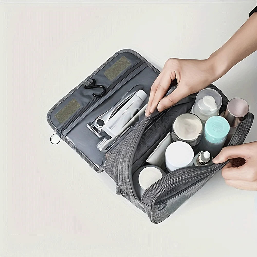 Cartoon Eye Portable Makeup Bag – Unisex Cosmetic Organizer & Toiletry Hanging Pouch for Travel, Shaving & Makeup Storage
