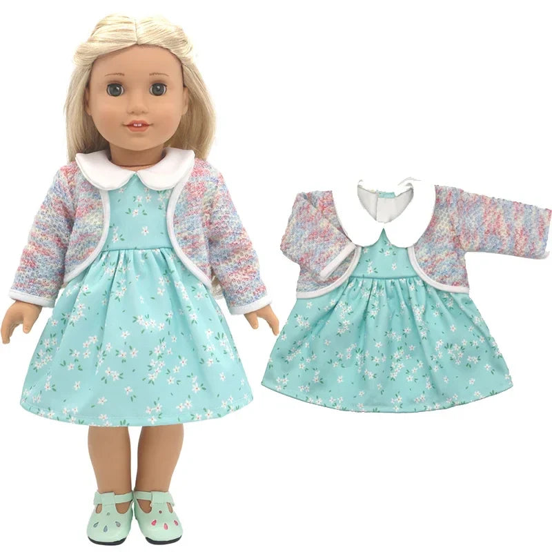18-Inch American Girl Doll Clothes – Coat, Tights & Pants Outfit for Newborn & Baby Dolls