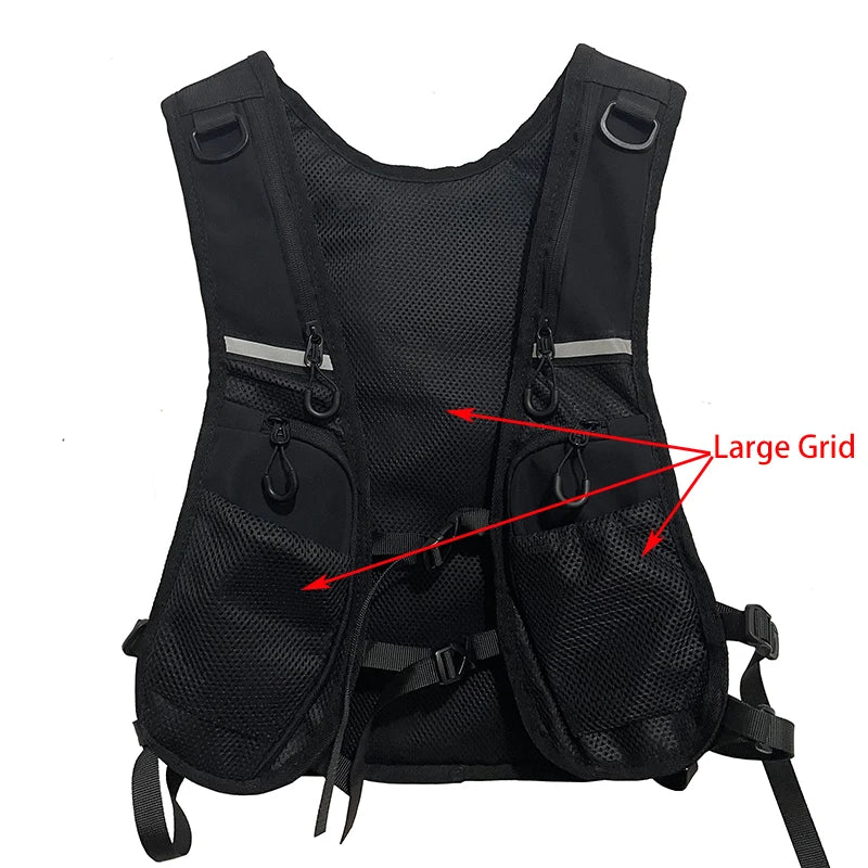 Hip-Hop Streetwear Chest Rig Bag for Men — Waterproof Tactical Vest Pack with Nylon Pockets for Fashion & Functional Storage