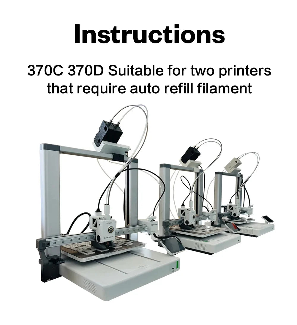 BLV AMS Lite BMCU370C Auto Refill Farm — Durable 3D Printer Accessory for A1 & A1 MINI, Strictly Tested, Type-C Support