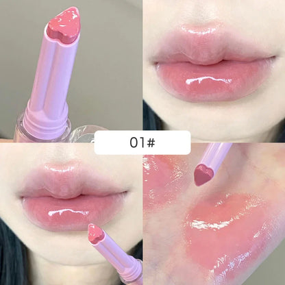 Gege Bear Pink Rabbit Lip Gloss — Moisturizing, Long-Lasting Watery Colored Lip Balm