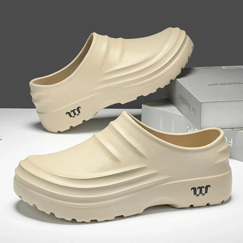 Men's Anti-Slip Chef Shoes - Waterproof Clog Sandals for Work, Garden, Beach & Casual Wear
