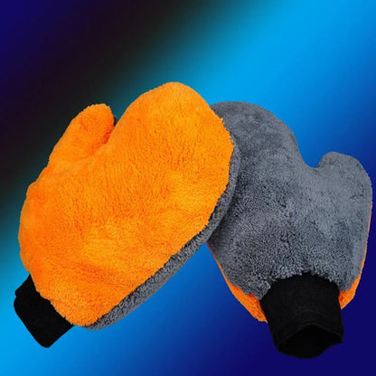 Soft Car Washing Gloves – Double-Sided Fleece Microfiber Chenille, Thickened Cleaning Glove for Car Body, Windows & Tires