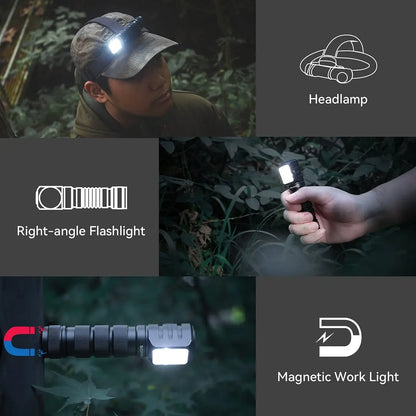 SOFIRN HS42 Headlamp 2100lm USB-C Rechargeable 18650 EDC Flashlight - SST40 LED Torch with Magnetic Power Bank for Camping