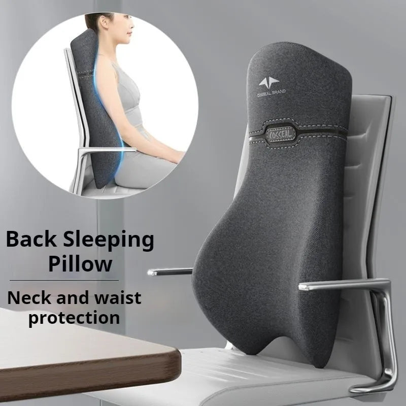 High Waist Protective Office Cushion — Reclining Chair Backrest Pillow for Long Seated Comfort & Nap Support