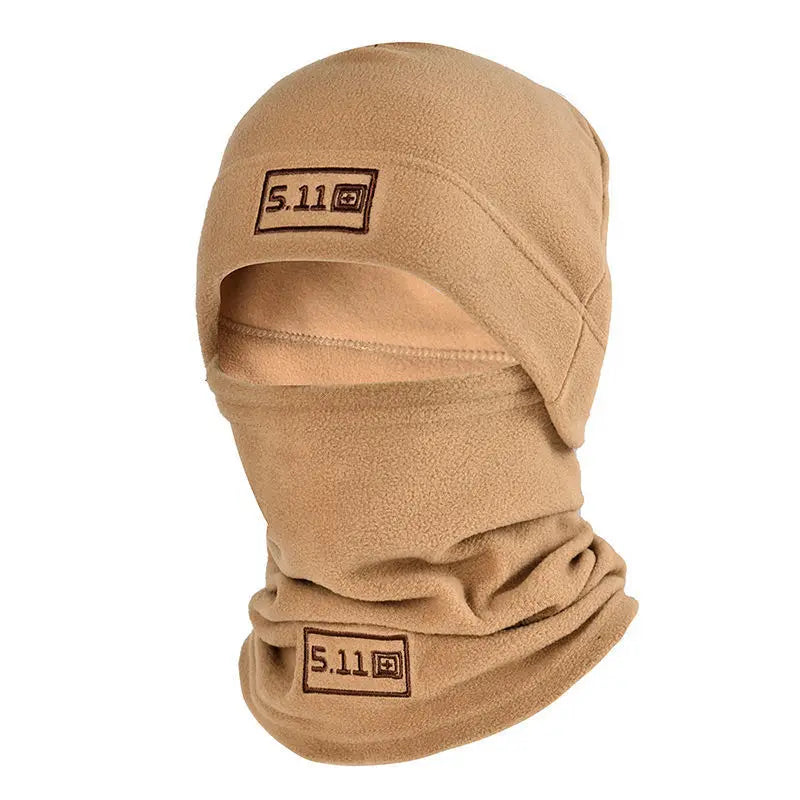 Tactical Fleece Hat & Scarf Set — Thermal Winter Balaclava Face Mask Neck Protector for Sports & Cycling