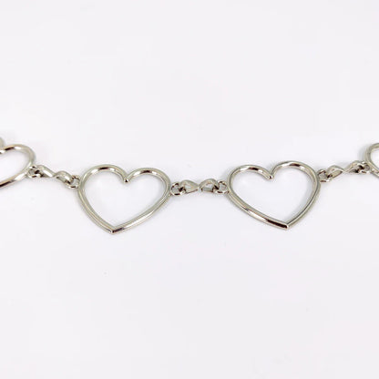 Women's Luxury Heart-Shaped Metal Waist Chain Belt – Y2K Goth Punk Accessory for Jeans & Dresses