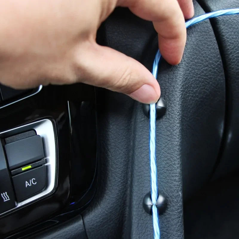 10PCS Car Cable Organizer Set – Dashboard Hooks & Clamps for Phone Chargers, Headphones, and Interior Accessories