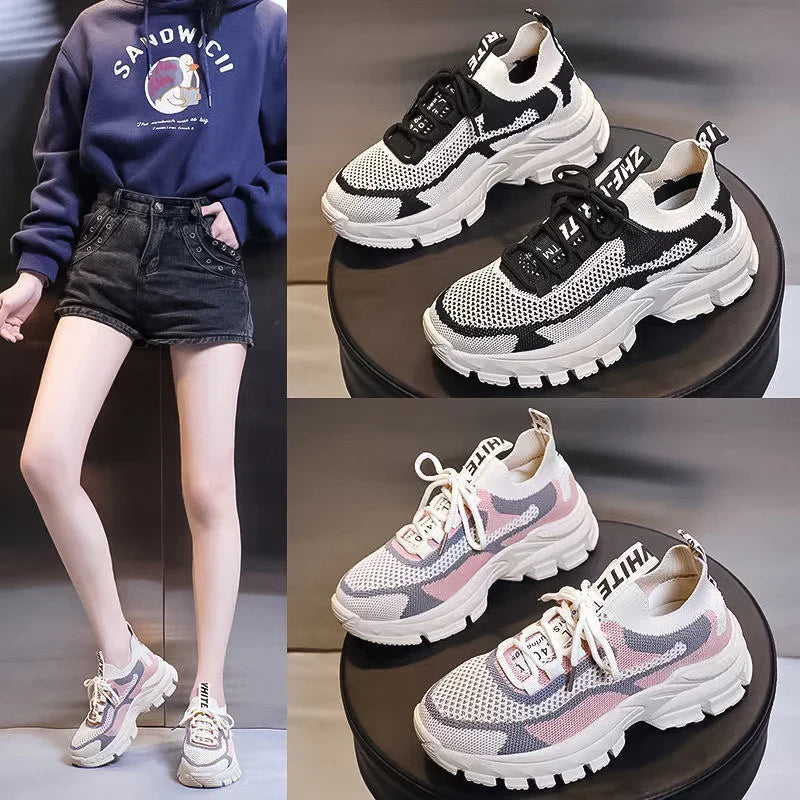 2024 Women's All-Match Mesh Casual Shoes – Breathable, Soft Bottom Sneakers for Spring & Autumn