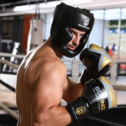 WOSWEIR Kickboxing Helmet – PU Protective Gear for Karate, Muay Thai, MMA, Sanda & Boxing – Adult & Kid Training Equipment