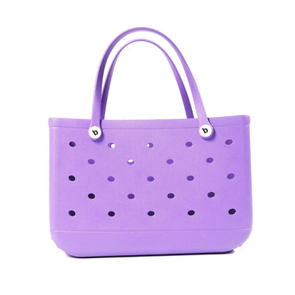 EVA Beach Bag for Women - Waterproof Bogg Rubber Travel Tote, Washable Handbag for Sports, Beach, Market, Pool