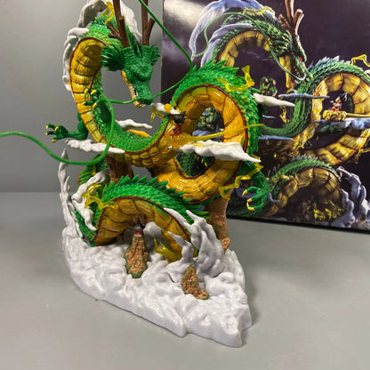 24cm Dragon Ball Anime Figure — Goku & Shenron PVC Statue for Collection & Room Decor