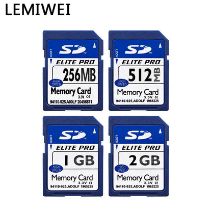 Original Lemiwei Elite Pro SD Memory Card – High-Speed UHS-I Class 10 (128MB–2GB) Durable Blue Storage Card for Testing & Desktop Use