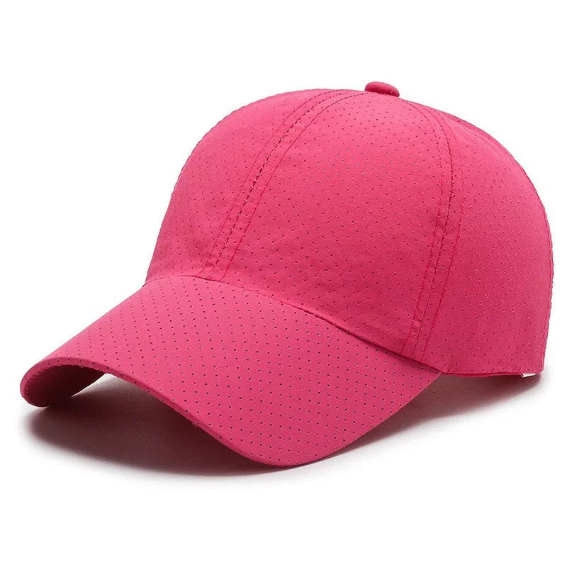 Quick Dry Mesh Sports Cap - Breathable Sun Hat for Running, Golf, Tennis, Jogging & Outdoor Activities