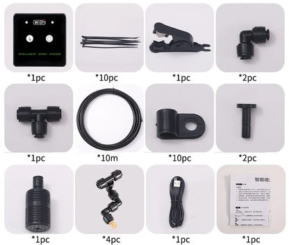 WiFi Automatic Rainforest Mist Sprayer System Kit – Smart Irrigation Timer Humidifier for Reptile Terrarium & Plant Care