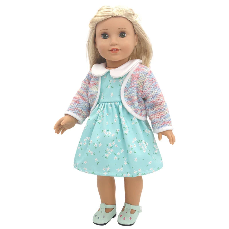 18-Inch American Girl Doll Clothes – Coat, Tights & Pants Outfit for Newborn & Baby Dolls