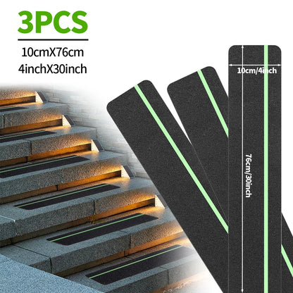 Glow in the Dark Anti-Slip Grip Tape Green Non-Skid Abrasive Adhesive Traction Tape for Stair Safety Treads & Steps