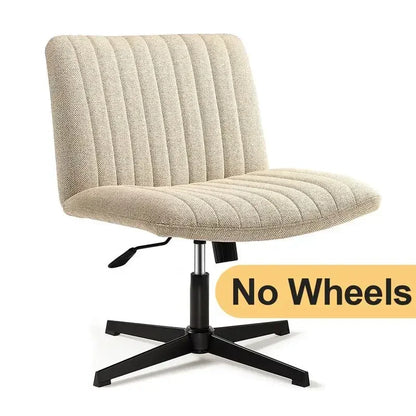 Joyfinity Plus Size Criss Cross Office Chair - Armless Swivel Modern Desk Chair for Home