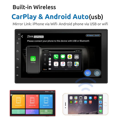 ESSGOO 2-Din Android Car Radio — 7/9/10" CarPlay Multimedia Player with GPS, Stereo Video Player for Tesla-Style, Nissan & Hyundai