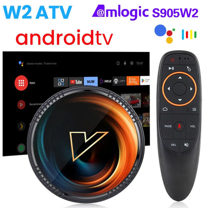 W2 ATV TV Box Android 11 – Amlogic S905W2, 4K AV1 Support, 2.4&5G Wifi, BT, Google Voice Remote, 2GB/16GB, 4GB/32GB, 64GB Smart TV Box