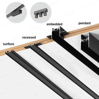 Ultra-Thin 6mm Magnetic Track Light – Dimmable LED Spot Lamp with Smart Tuya Zigbee Gateway