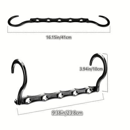 5-Hole Multifunctional Folding Hanger – Space-Saving Windproof Plastic Hook for Apartments, Dorms & Homes