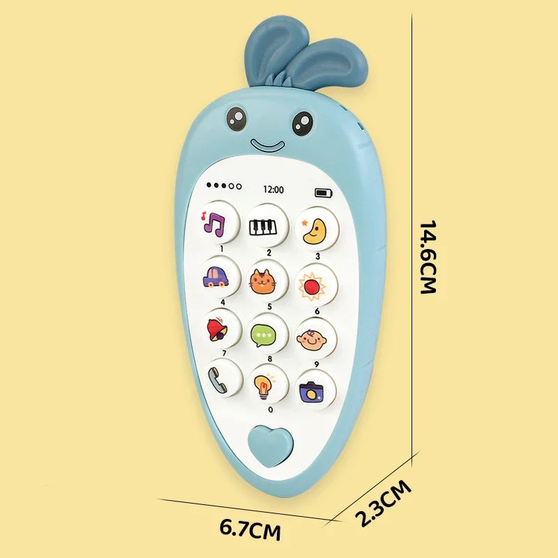 Baby Musical Phone Toy - Sound Telephone with Teether for Infants & Early Learning