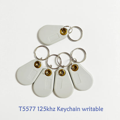 5/10PCS EM4305 T5577 RFID 125KHz Keyfobs – Rewritable Writable Duplicate Proximity ID Token Key Ring Cards