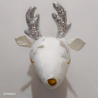 Handmade 3D Felt Animal Heads — Elephant & Swan Wall Hanging Decor for Nursery & Kids’ Bedroom